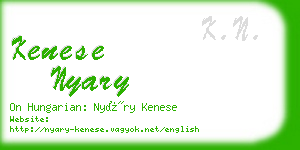 kenese nyary business card